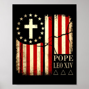 Paus Leo Xiv Katholieke Kerk Christelijk Geloof Pa Poster