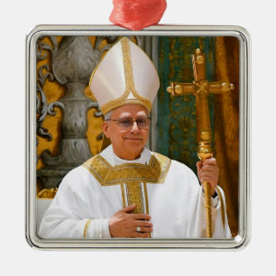 Paus Leo XIV Mis Sixtijnse Kapel Metalen Ornament