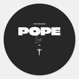 Paus Leo XIV - Religieus geïnspireerd geloof Ronde Sticker