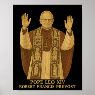 Paus Leo XIV Robert Francis Prevost Paus 2025 Poster