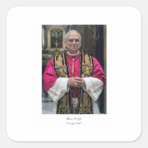 Paus Leo XIV Robert Francis Prevost Vierkante Sticker