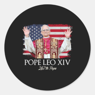 Paus Leo XIV Robert Franciscus heeft de eerste Ame Ronde Sticker