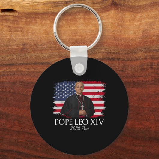 Paus Leo XIV Robert Franciscus heeft de eerste Ame Sleutelhanger (Voorkant)