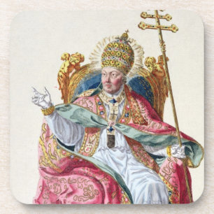 Paus Pius VI (1717-99) uit de Receuil des Estampes Drankjes Onderzetter