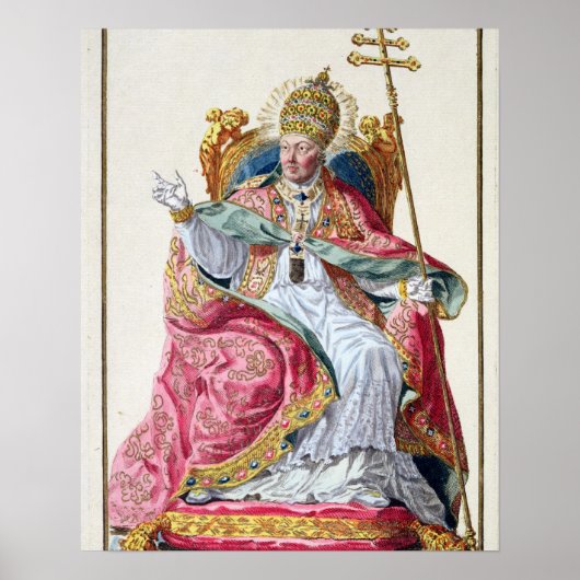Paus Pius VI (1717-99) uit de Receuil des Estampes Poster (Voorkant)
