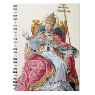 Paus Pius VI (1717-99) uit 'Receuil des Estampes, Notitieboek