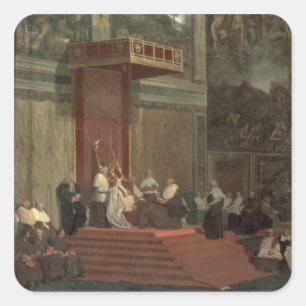 Paus Pius VII (Luigi Barnaba Chiaramonti) (1742-18 Vierkante Sticker