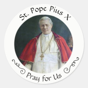 Paus Pius X Ronde Sticker