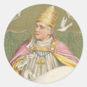 Paus St. Gregory the Great (M 067) Ronde Sticker (Voorkant)