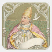 Paus St. Gregory the Great (M 067) Vierkante Sticker (Voorkant)