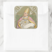 Paus St. Gregory the Great (M 067) Vierkante Sticker (Tas)