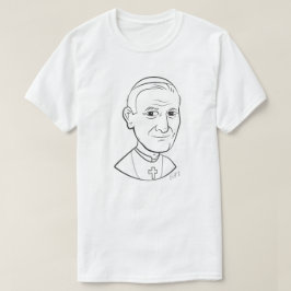 Paus St. John Paul II Caricature T-shirt