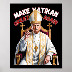 Paus Trump Grappig President Trump Poster