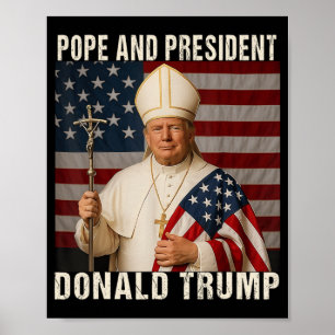 Paus Trump Grappig President Trump wil de N zijn Poster