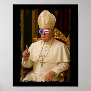 Paus Trump Grappig President Trump wil de N zijn Poster