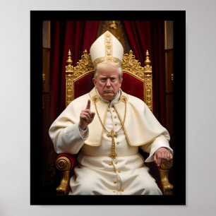 Paus Trump Grappig Trump President Trump Vaticaan  Poster
