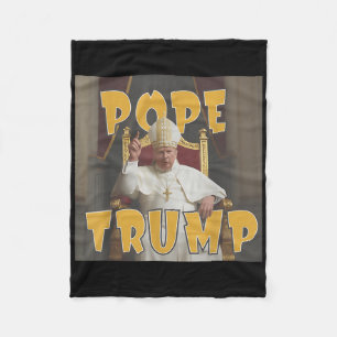 Paus Trump Grappig Trump Vaticaan Christelijk Retr Fleece Deken