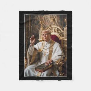 Paus Trump Grappig Trump Vaticaan Christelijk Retr Fleece Deken