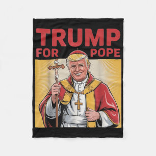 Paus Trump Grappig Trump Vaticaan Christelijk Retr Fleece Deken