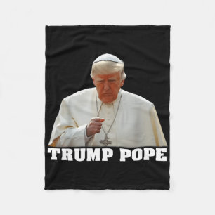 Paus Trump Grappig Trump Vaticaan Christelijk Retr Fleece Deken