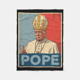Paus Trump Grappig Trump Vaticaan Christelijk Retr Fleece Deken