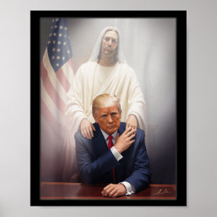 Paus Trump Grappig Trump Vaticaan Christelijk Retr Poster