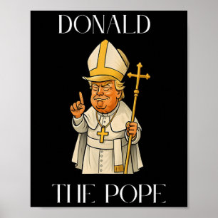Paus Trump Grappig Trump Vaticaan Christelijk Retr Poster