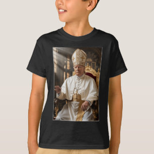 Paus Trump Grappig Trump Vaticaan Christelijk Retr T-shirt