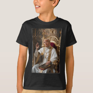 Paus Trump Grappig Trump Vaticaan Christelijk Retr T-shirt