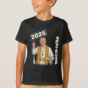 Paus Trump Grappig Trump Vaticaan Christelijk Retr T-shirt