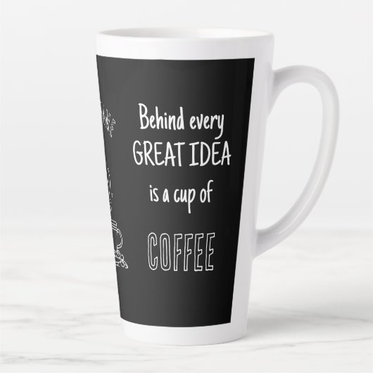 Pause Café – Grandes Idées – Tasse de Latte – Pers (Droite)
