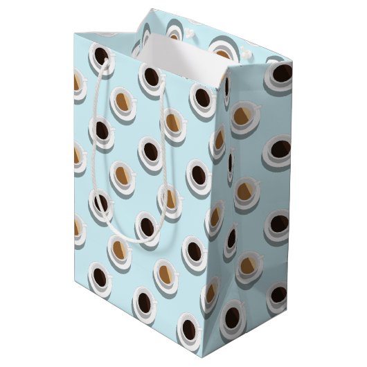 Pause café. sac cadeau moyen (Dos Angle)