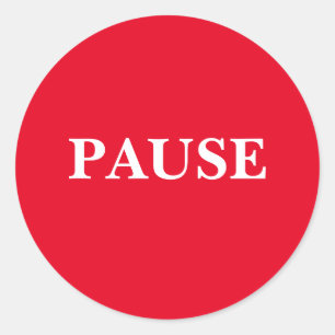 PAUSE Classic ronde Stickers