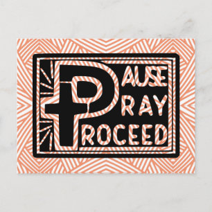 PAUSE PRAY-PROCES BRIEFKAART