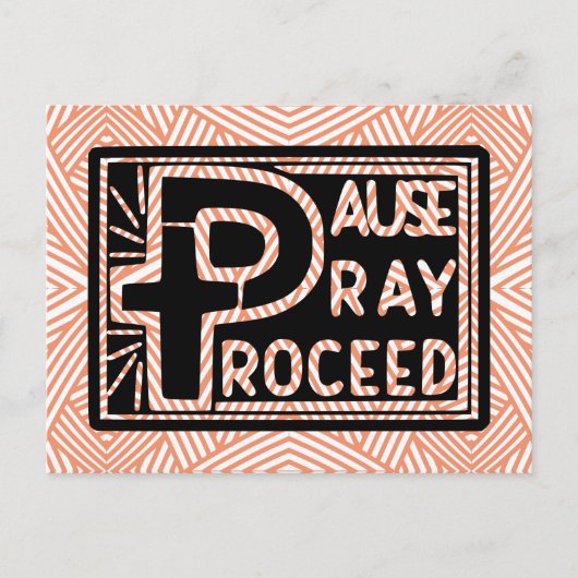 PAUSE PRAY-PROCES BRIEFKAART (Voorkant)