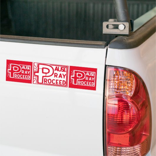 PAUSE PRAY-PROCES BUMPERSTICKER (Op Truck)