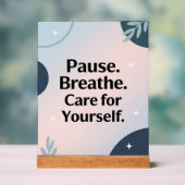 Pause. Respirez. Prenez soin de vous – Affiche (Neutre)