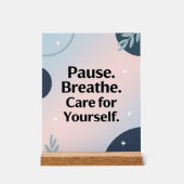 Pause. Respirez. Prenez soin de vous – Affiche (Recto)
