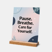 Pause. Respirez. Prenez soin de vous – Affiche (Angle)
