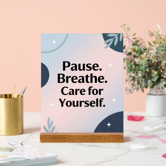 Pause. Respirez. Prenez soin de vous – Affiche (Mariage)