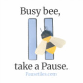 Pause Tiles "Busy Bee" App Icon Sticker  (Voorkant)