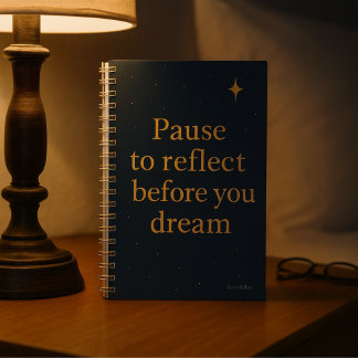 Pause to Reflect – Midnight Blue Minimalist Notitieboek