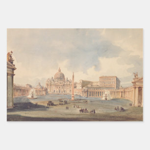 Pauselijke Basiliek van Sint-Pieter in het Vaticaa Inpakpapier Vel