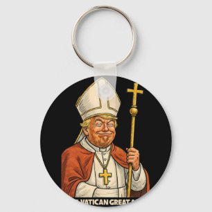 Pauselijke Trump Fun Design met Paus Vestments 1 Sleutelhanger