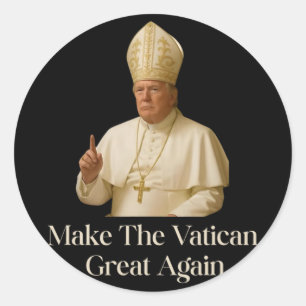 Pauselijke Trump Fun Design met Paus Vestments Ronde Sticker