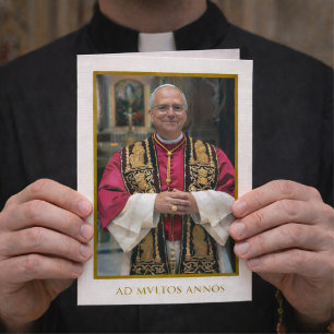 Pauselijke verjaardagszegen voor katholieke priest kaart