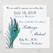 Pauw aankondiging huwelijksdatum (Voorkant / Achterkant)