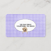Pauw afdrukken op Gingham voor computergebruik Visitekaartje (Achterkant)