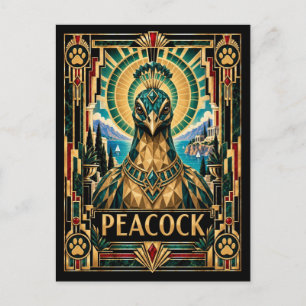 Pauw, Art Deco Wildlife Briefkaart