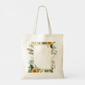Pauw Blauwe Bourgondië Winter Herfst Bruiloft Tote Bag (Achterkant)